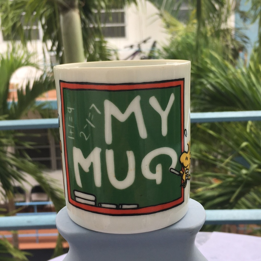 1965 VINTAGE PEANUTS 🥜 CHARACTER SCHOOL 🏫 MUG !